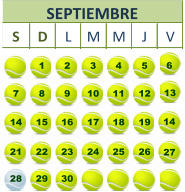 7 8 9 10 11 12 14 15 16 17 18 19 21 22 23 24 25 26 28 29 30 1 2 3 4 5 S D L M M J V SEPTIEMBRE 13 6 14 27