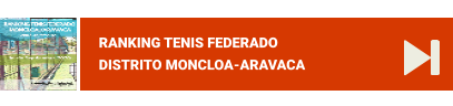 RANKING TENIS FEDERADO  DISTRITO MONCLOA-ARAVACA